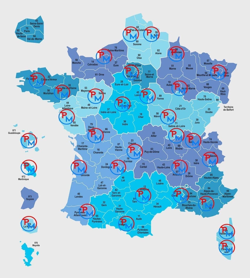 Carte de France des demarches d urbanisme validees par Permis Maison